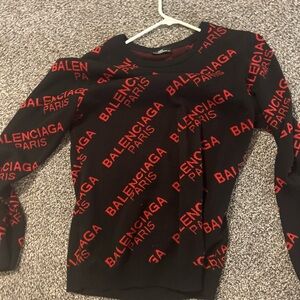 Balenciaga Black and Red Knitwear